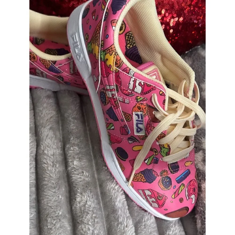 Fila x kawaii sweets sz 7 pink candy ice cream low top sneakers